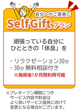 介護者が自分を休ませるために贈る、サロンカーを利用した介護者専門の訪問リラクゼーションサービス「Self Giftプラン」のサービス内容